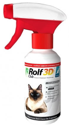תרסיס פרעושים וקרציות 3D של RolfСlub לחתולים 200 מ תרסיס פרעושים וקרציות 3D של RolfСlub לחתולים 200 מ
